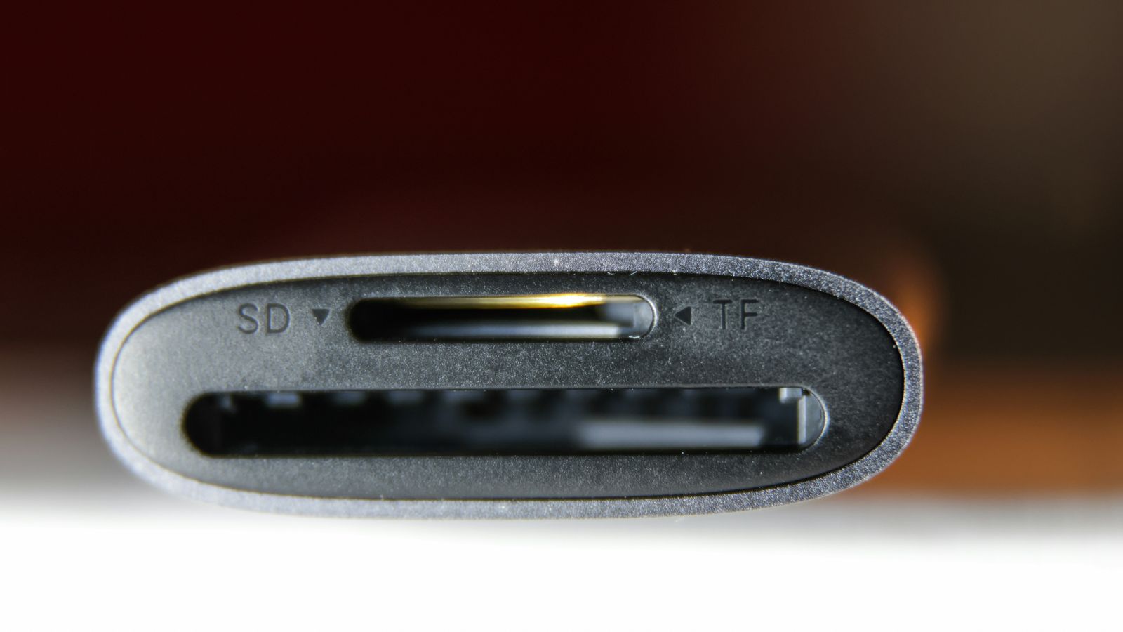 Card reader with one SD slot and one TF slot